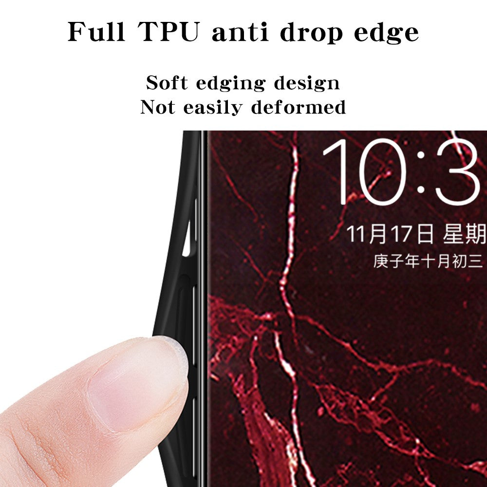 For Xiaomi 15T Case Marble Pattern Tempered Glass + PC + TPU Protective Phone Cover