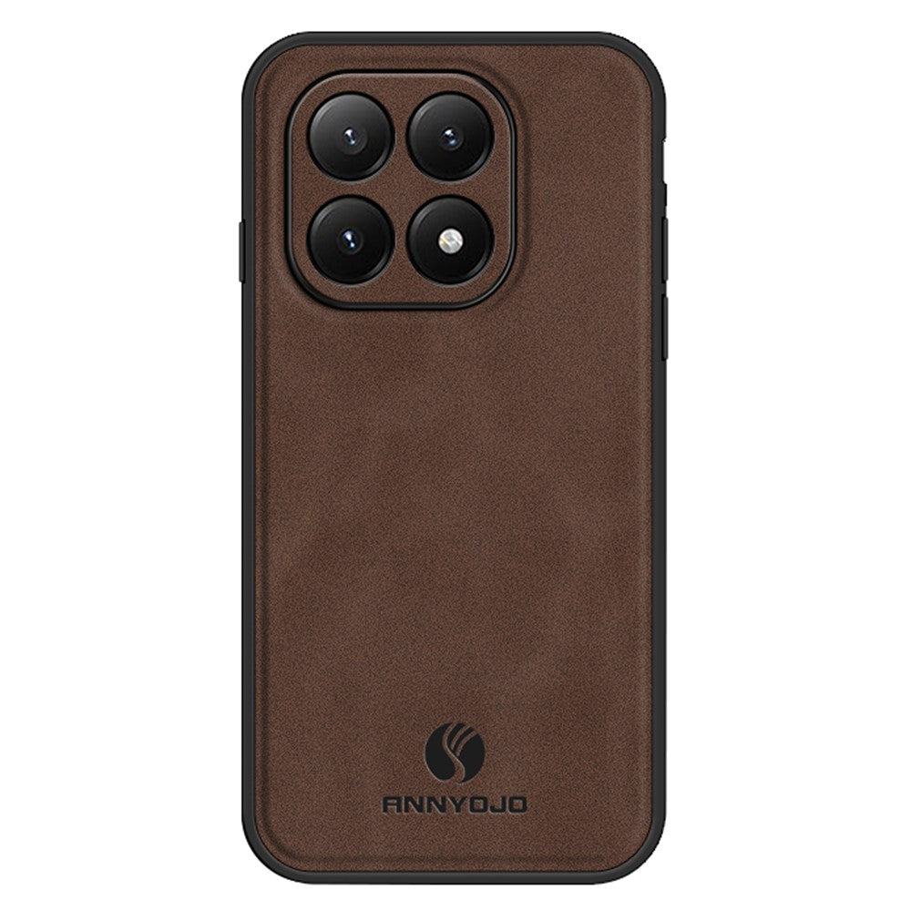 ANNYOJO For Xiaomi 15T Pro Case PU Leather + PC + TPU Anti Drop Phone Back Cover