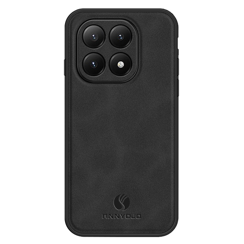 ANNYOJO For Xiaomi 15T Pro Case PU Leather + PC + TPU Anti Drop Phone Back Cover