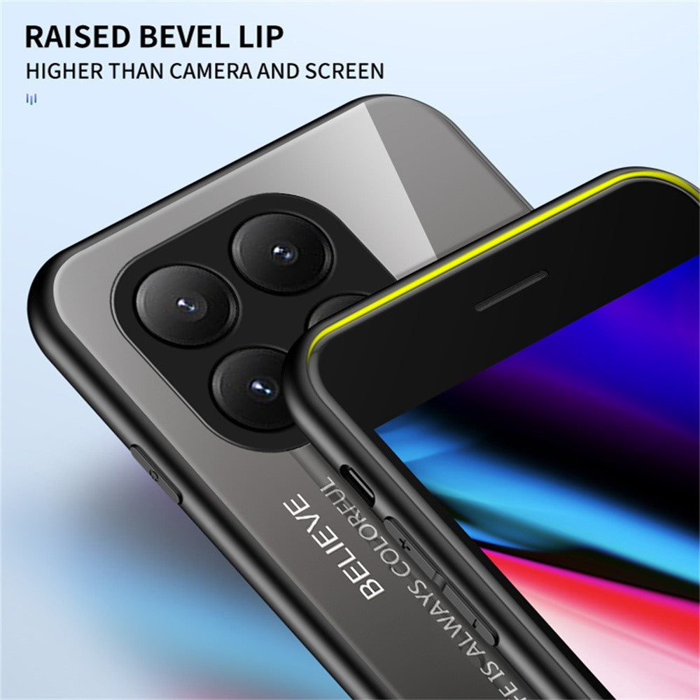 For Xiaomi 15T Pro Case Anti-Scratch Tempered Glass + PC + TPU Phone Cover