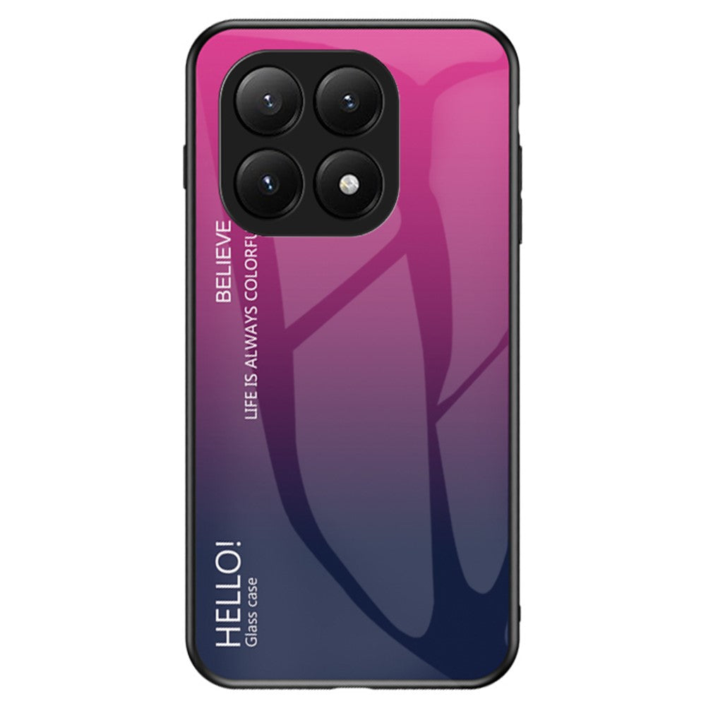 For Xiaomi 15T Pro Case Anti-Scratch Tempered Glass + PC + TPU Phone Cover