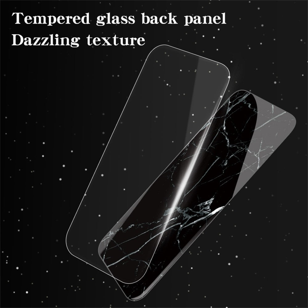 For Xiaomi 15T Pro Case Marble Pattern Tempered Glass + PC + TPU Protective Phone Cover