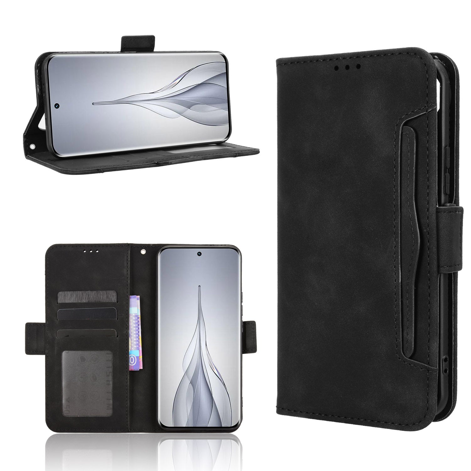 For TECNO Pova Slim 5G / TECNO Spark Slim 4G Leather Case Phone Wallet Cover with Multiple Card Slots