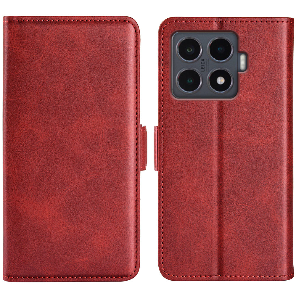 Funda tipo cartera de piel texturizada de becerro para Xiaomi 15T Pro
