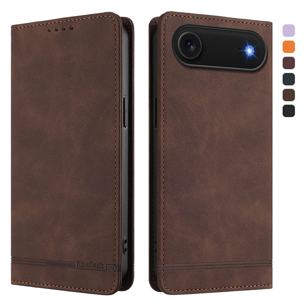 For iPhone Air Case RINACASIS RC23 RFID Blocking Wallet Stand PU Leather Phone Cover