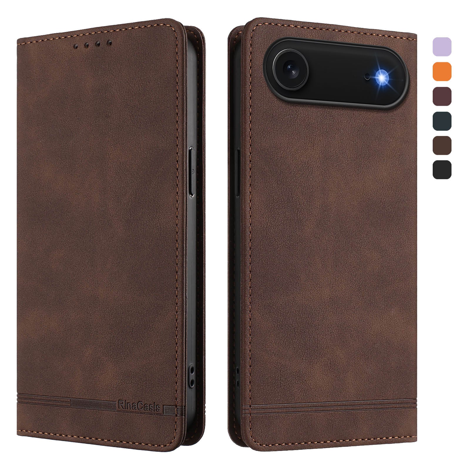 For iPhone Air Case RINACASIS RC23 RFID Blocking Wallet Stand PU Leather Phone Cover