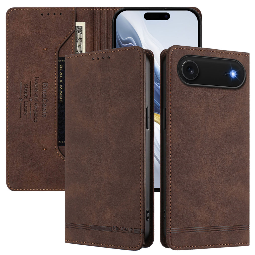 For iPhone Air Case RINACASIS RC23 RFID Blocking Wallet Stand PU Leather Phone Cover