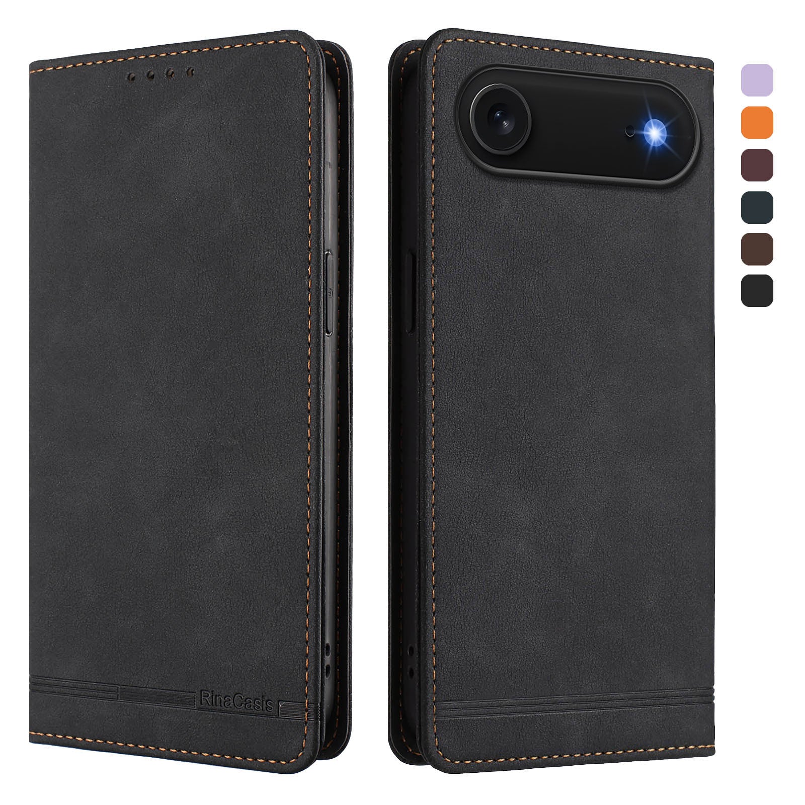 For iPhone Air Case RINACASIS RC23 RFID Blocking Wallet Stand PU Leather Phone Cover