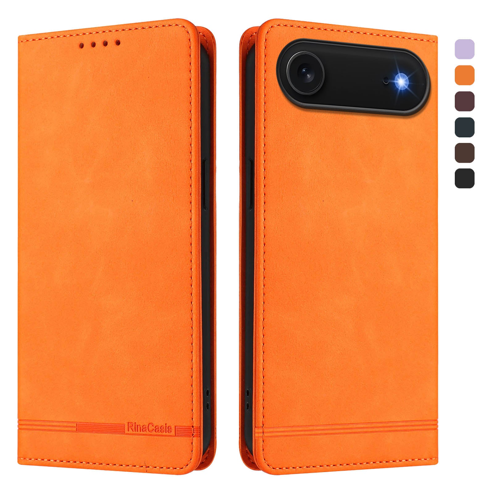 For iPhone Air Case RINACASIS RC23 RFID Blocking Wallet Stand PU Leather Phone Cover