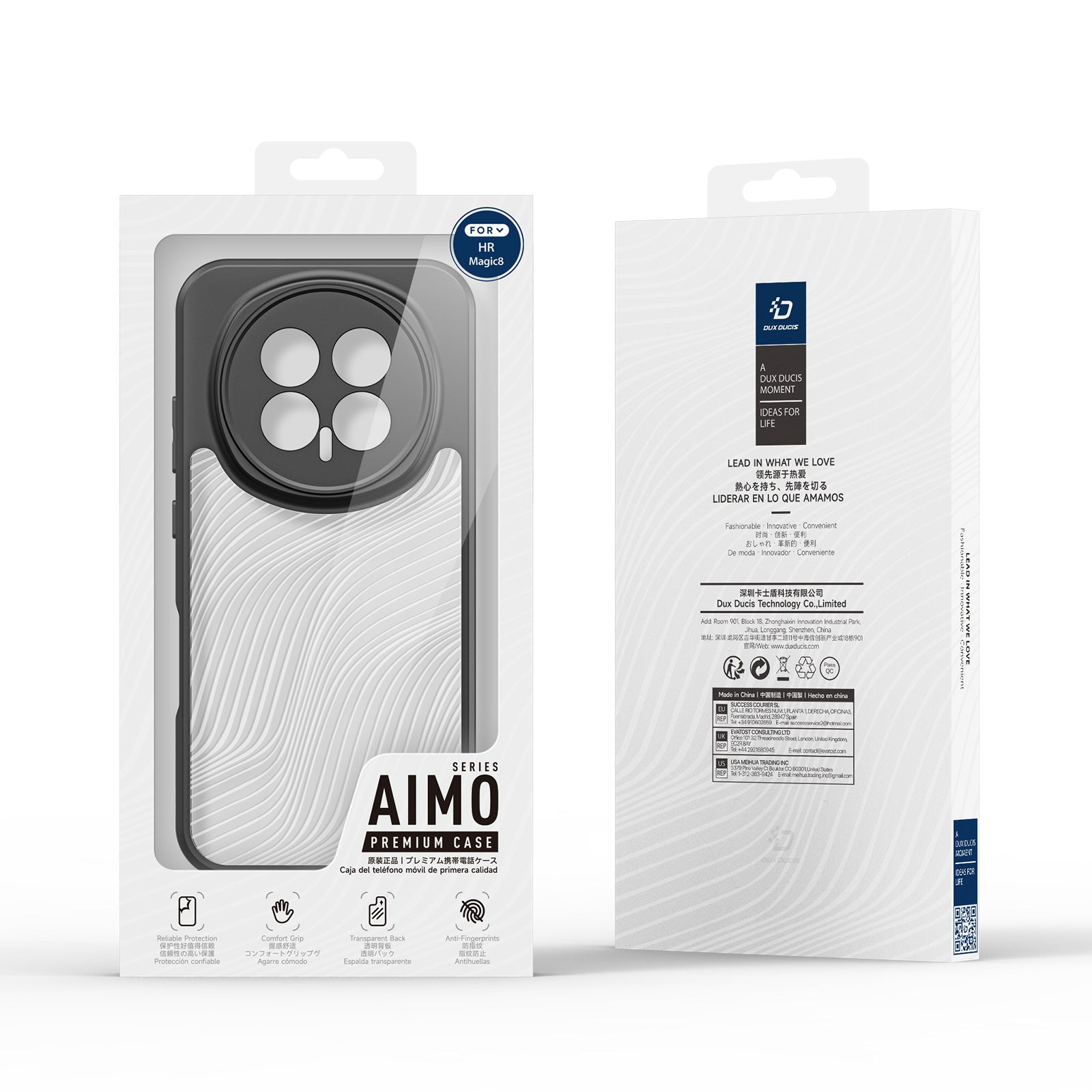 For Honor Magic8 5G Case DUX DUCIS Aimo Series TPU+PC Matte Drop-proof Phone Cover (REACH Certification)