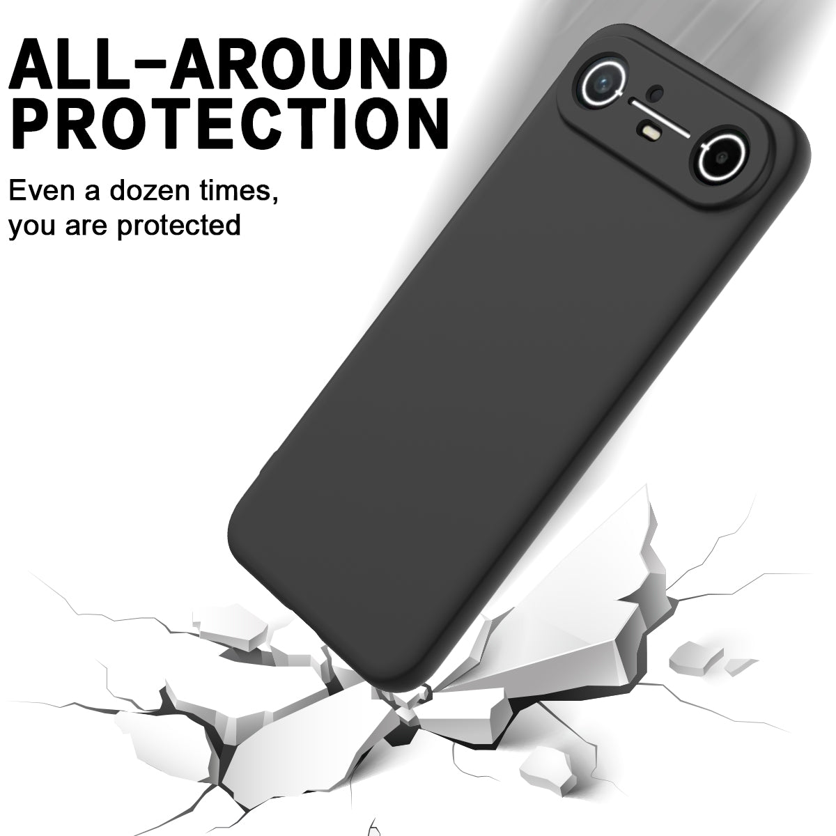 For TECNO Spark Slim 4G / TECNO Pova Slim 5G Liquid Silicone Case Phone Back Cover with Hand Strap