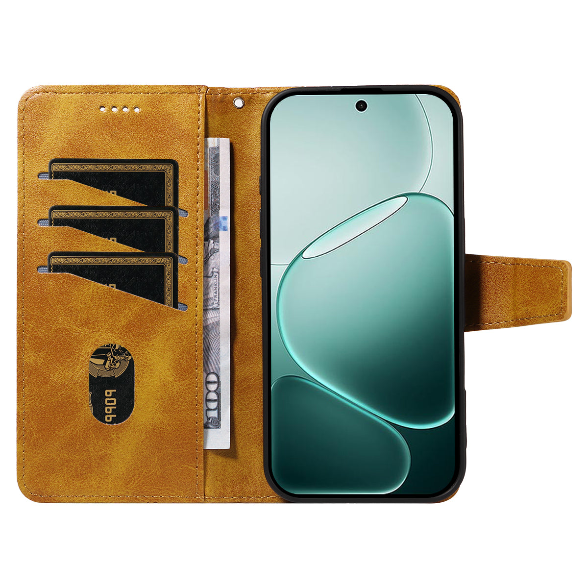 For Oppo A6 Pro 4G / Oppo F31 5G / Oppo A6 Pro 5G Leather Case Wallet Stand Grids Imprinted Phone Cover with Strap