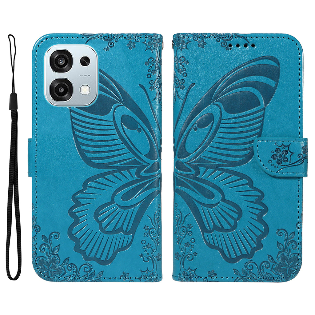 For Oppo A6 Pro 4G / Oppo F31 5G / Oppo A6 Pro 5G Case Butterfly Pattern PU Leather Folio Flip Phone Cover