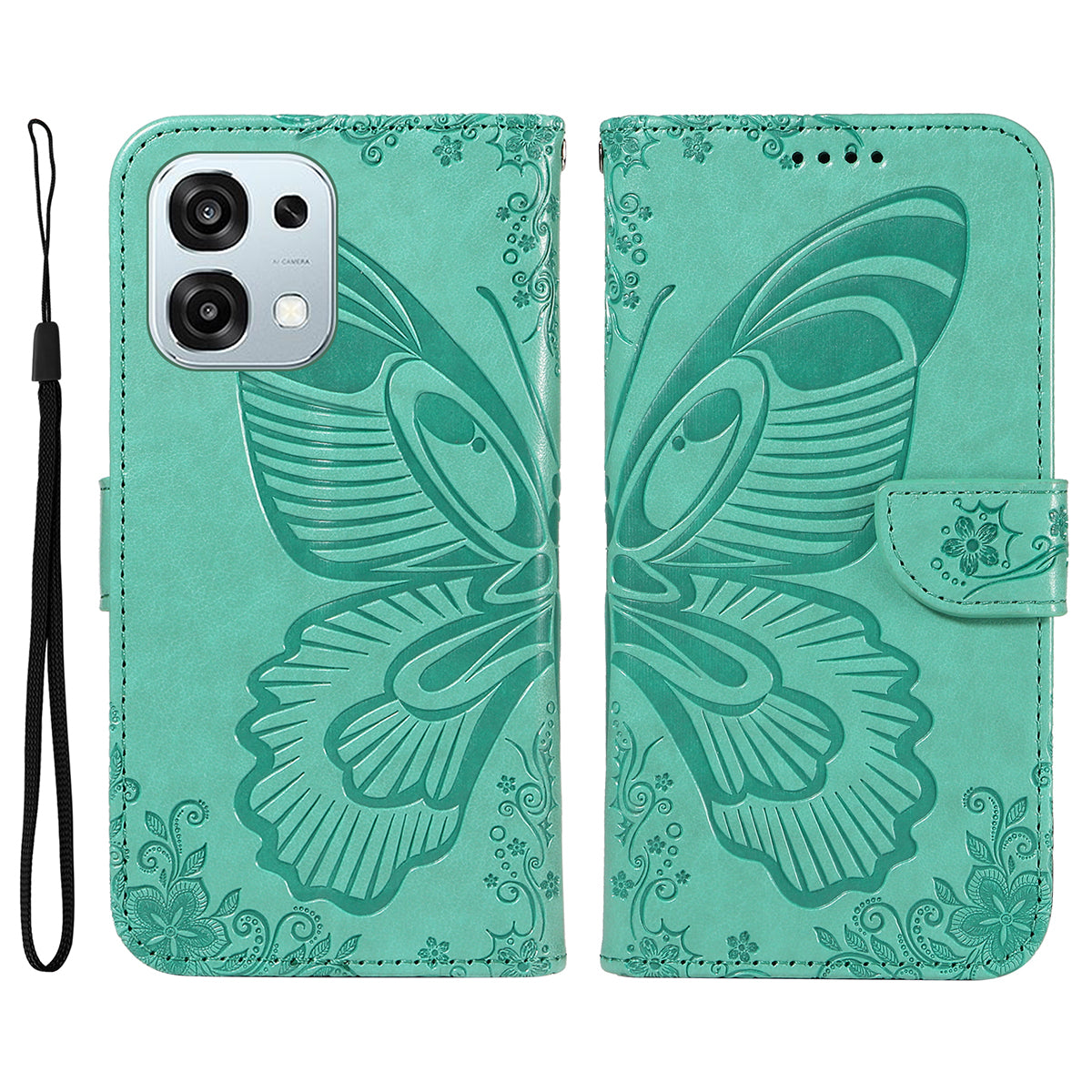 For Oppo A6 Pro 4G / Oppo F31 5G / Oppo A6 Pro 5G Case Butterfly Pattern PU Leather Folio Flip Phone Cover