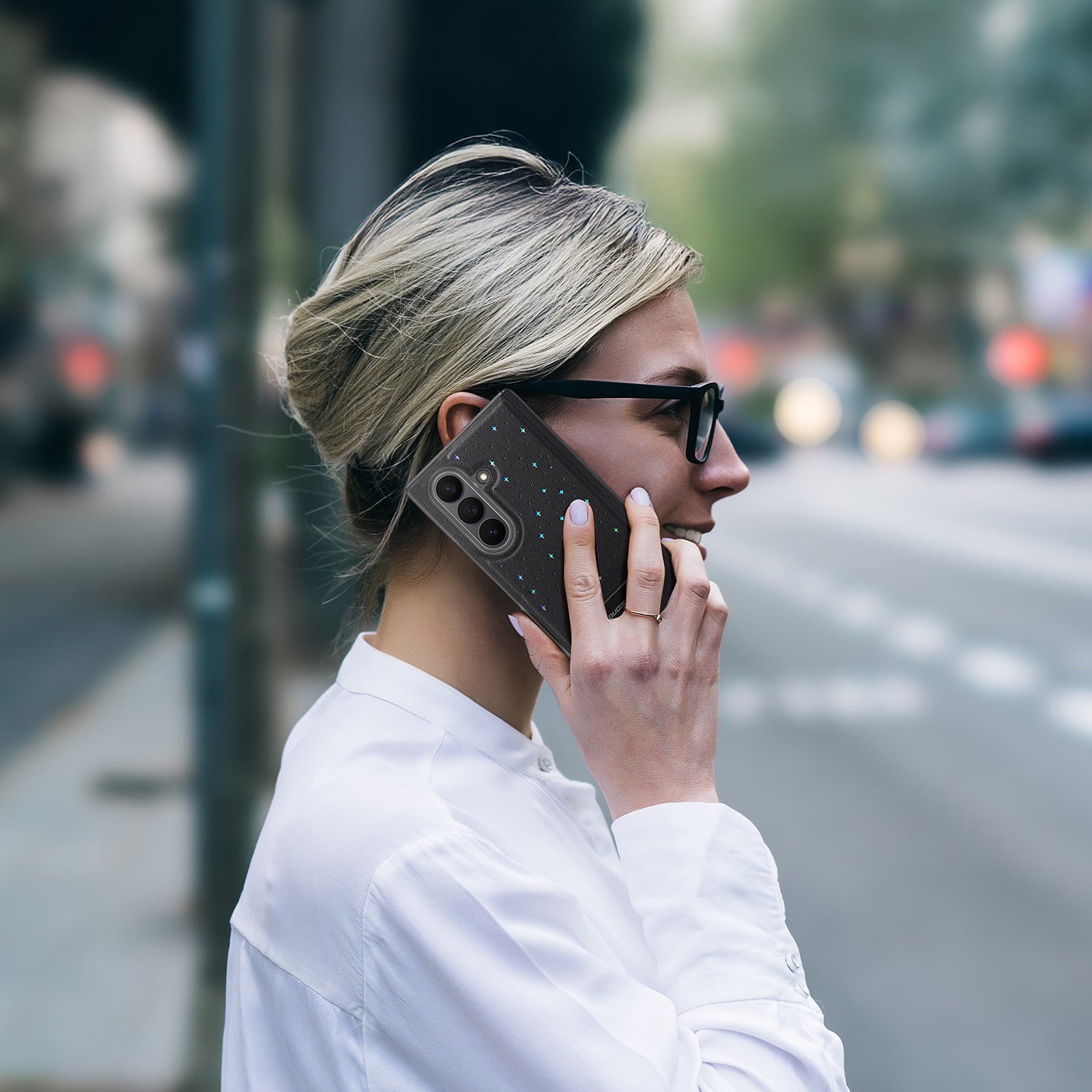 For Samsung Galaxy Z Fold7 5G Case DUX DUCIS STEX Series Kickstand Star Pattern PU Leather Back Cover with Tempered Glass Film