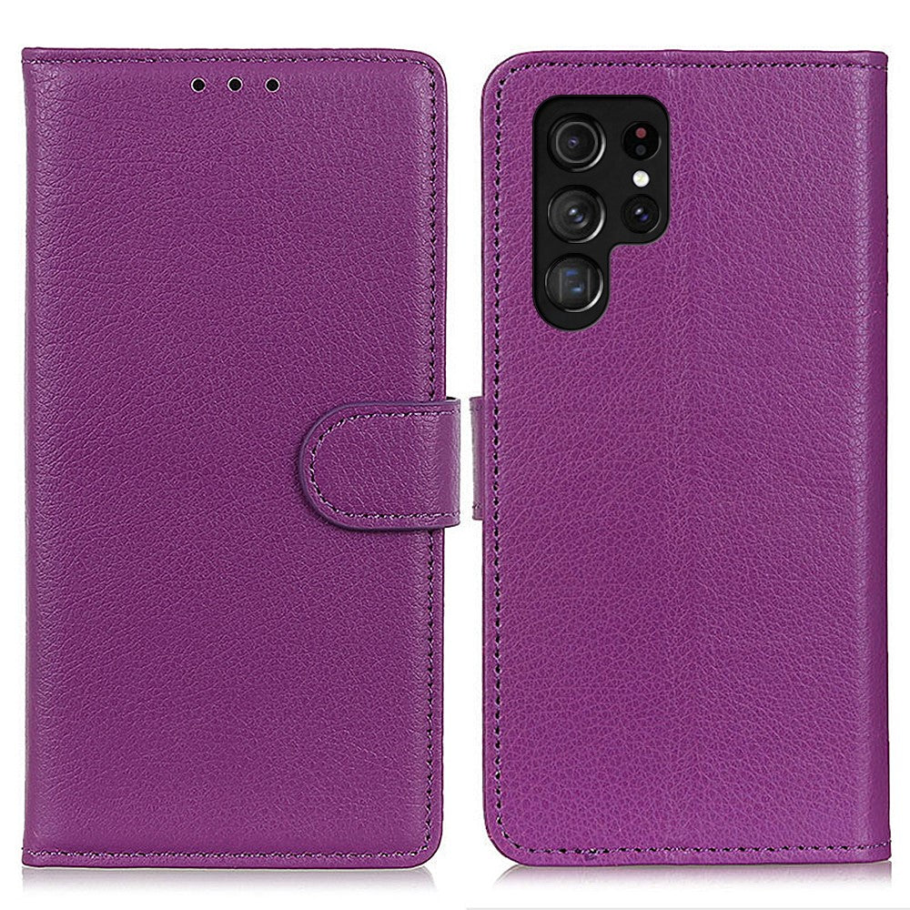 For Samsung Galaxy S26 Ultra Wallet Case PU Leather Phone Cover Litchi Texture