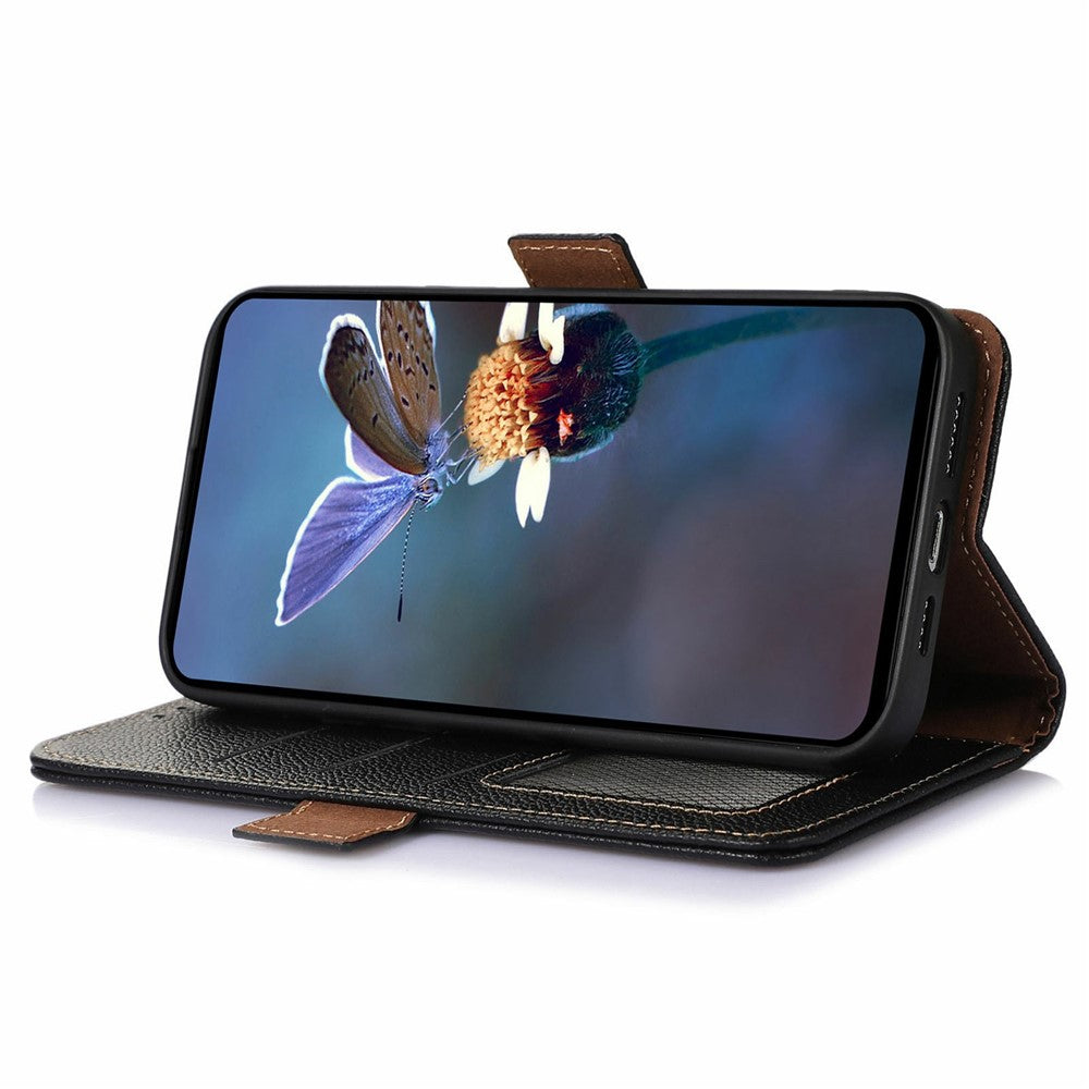 For Samsung Galaxy S26  /  S26 Pro Case RFID Blocking Textured Genuine Cow Leather Phone Cover