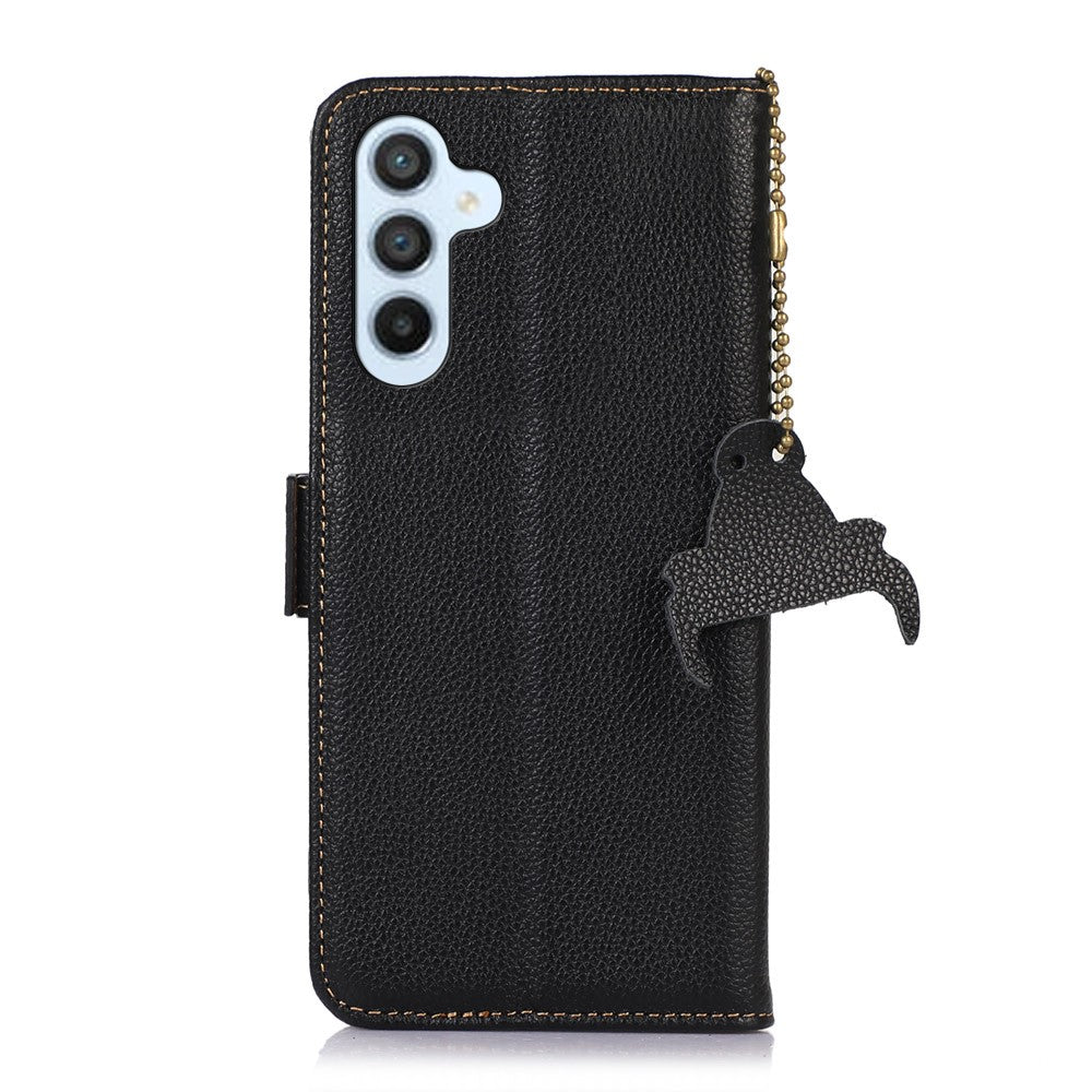 For Samsung Galaxy S26  /  S26 Pro Case RFID Blocking Textured Genuine Cow Leather Phone Cover