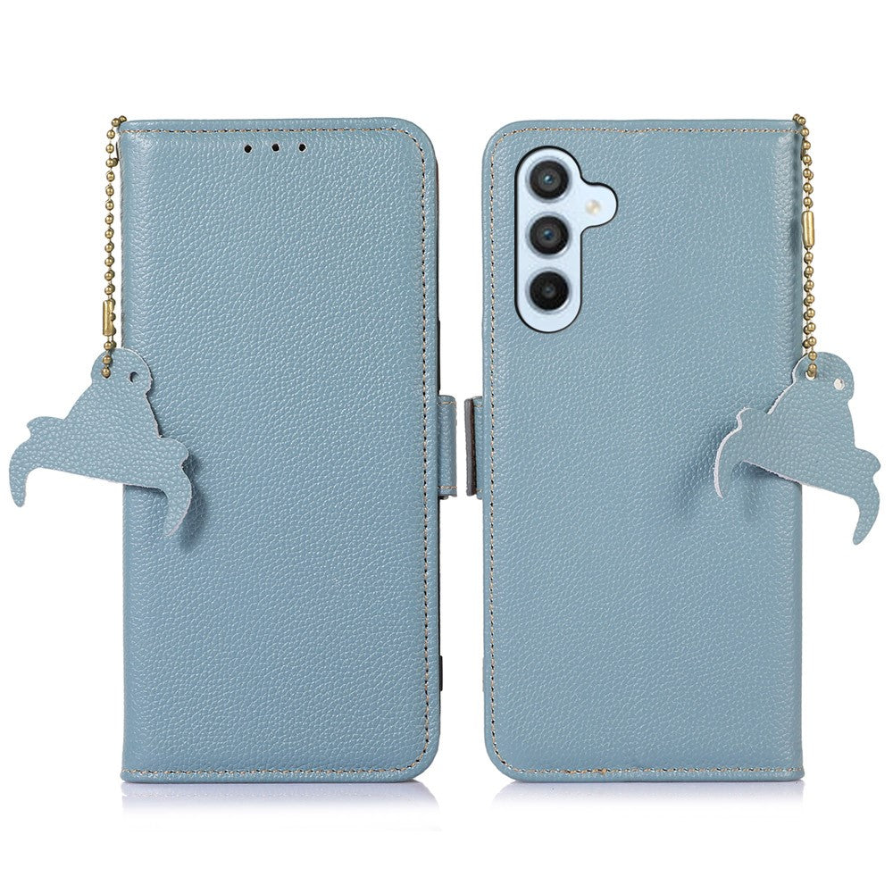 For Samsung Galaxy S26  /  S26 Pro Case RFID Blocking Textured Genuine Cow Leather Phone Cover