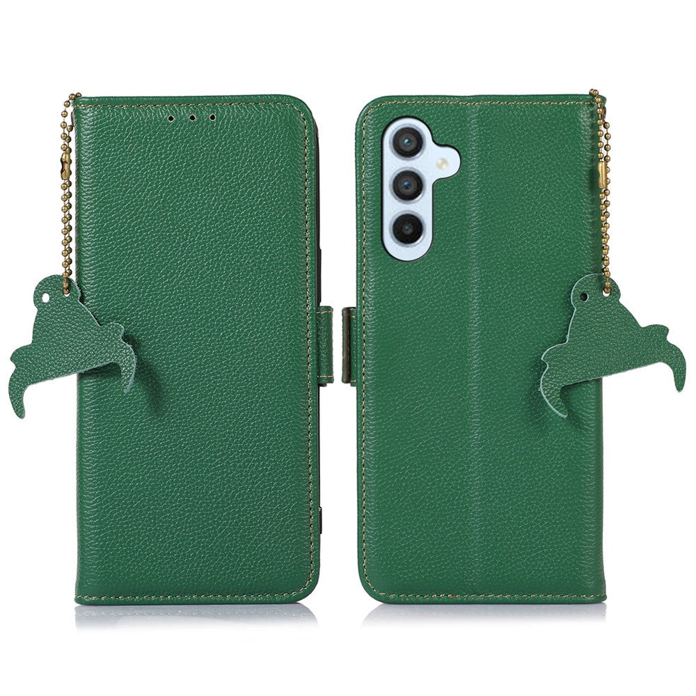 For Samsung Galaxy S26  /  S26 Pro Case RFID Blocking Textured Genuine Cow Leather Phone Cover