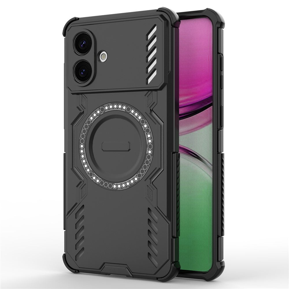 For Samsung Galaxy S26 Edge Magnetic Case Butterfly Armor Hollow Heat Dissipation PC + TPU Phone Cover