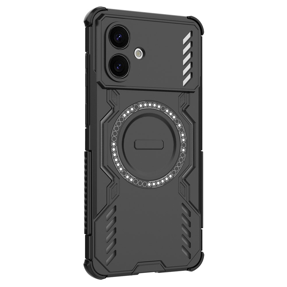 For Samsung Galaxy S26 Edge Magnetic Case Butterfly Armor Hollow Heat Dissipation PC + TPU Phone Cover