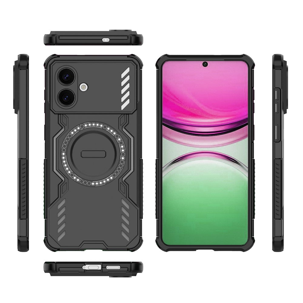 For Samsung Galaxy S26 Edge Magnetic Case Butterfly Armor Hollow Heat Dissipation PC + TPU Phone Cover