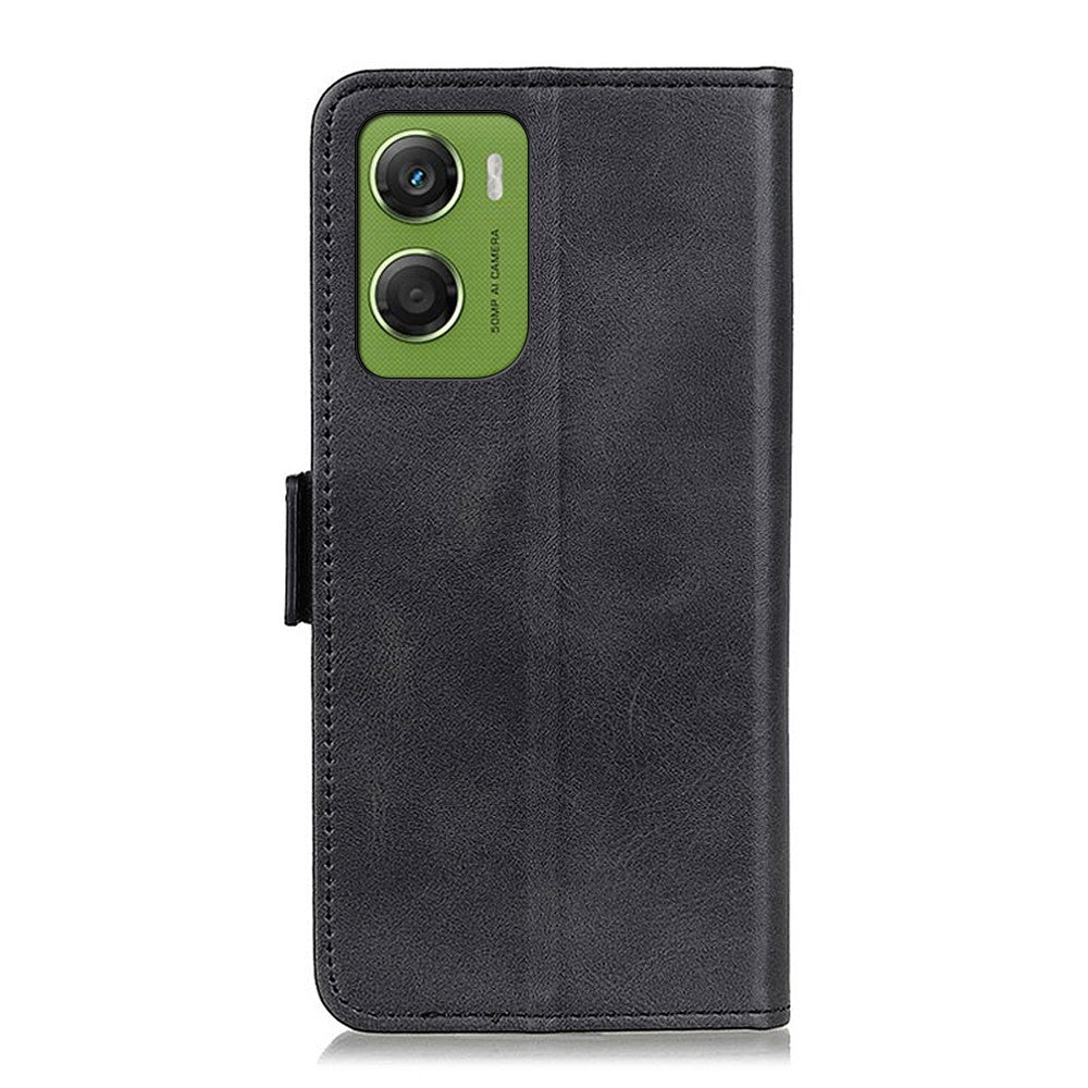 For Motorola Moto G06 4G Case Stand Cowhide Texture PU Leather Phone Cover