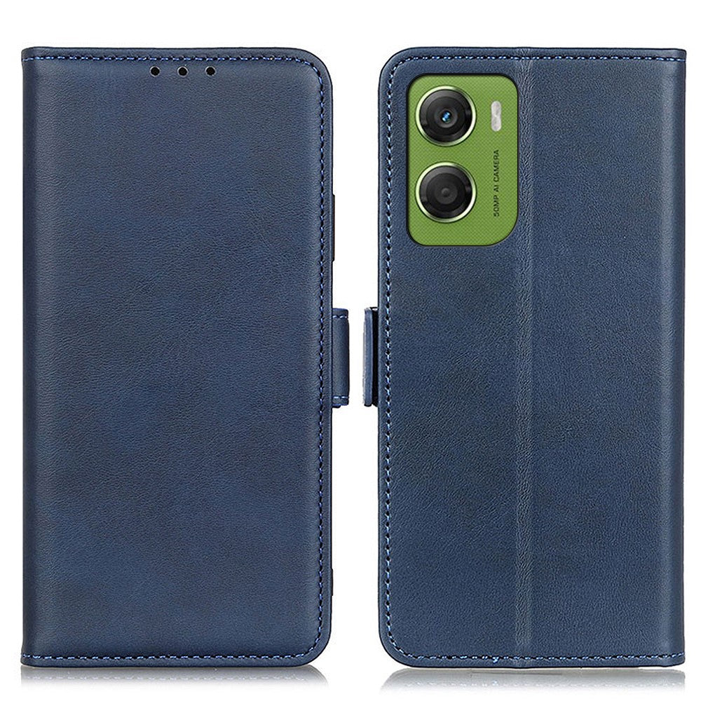 For Motorola Moto G06 4G Case Stand Cowhide Texture PU Leather Phone Cover