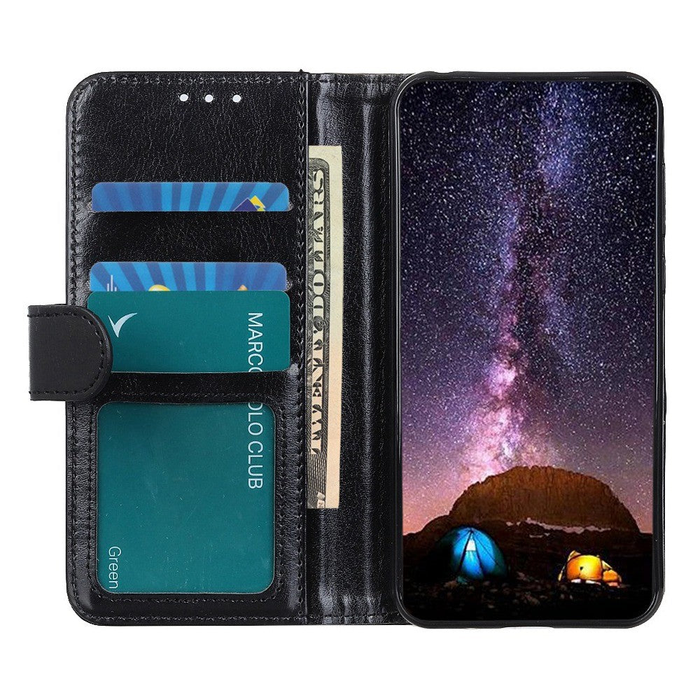 For Samsung Galaxy S26 Edge Case Crazy Horse Texture PU Leather Phone Stand Cover