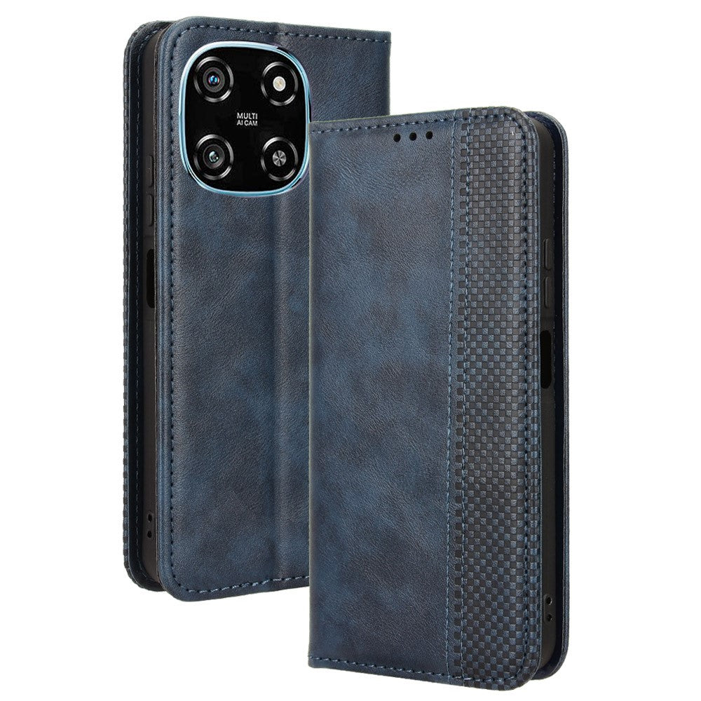 For Blackview Color 6 Leather Case Wallet Stand Retro Texture Phone Cover