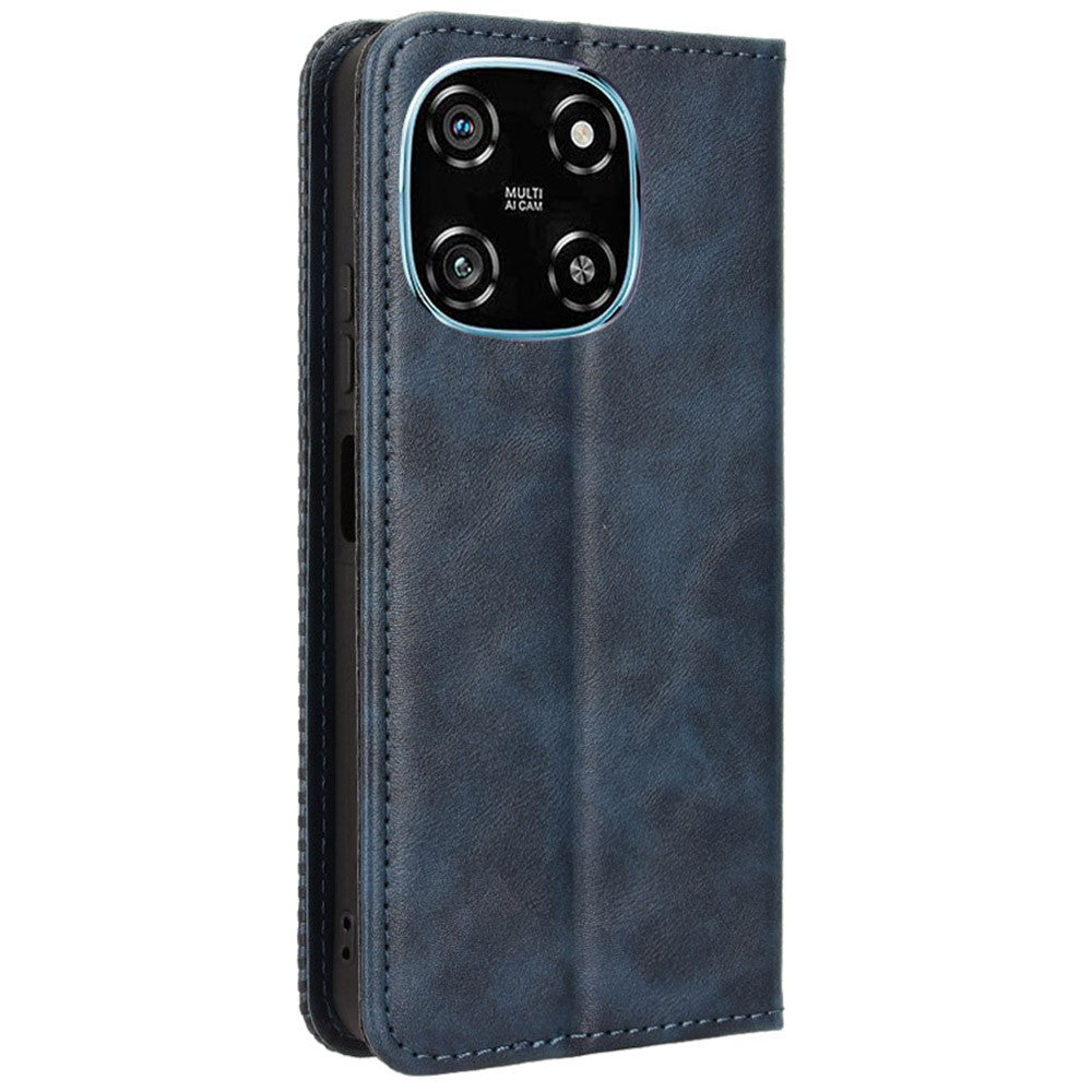 For Blackview Color 6 Leather Case Wallet Stand Retro Texture Phone Cover