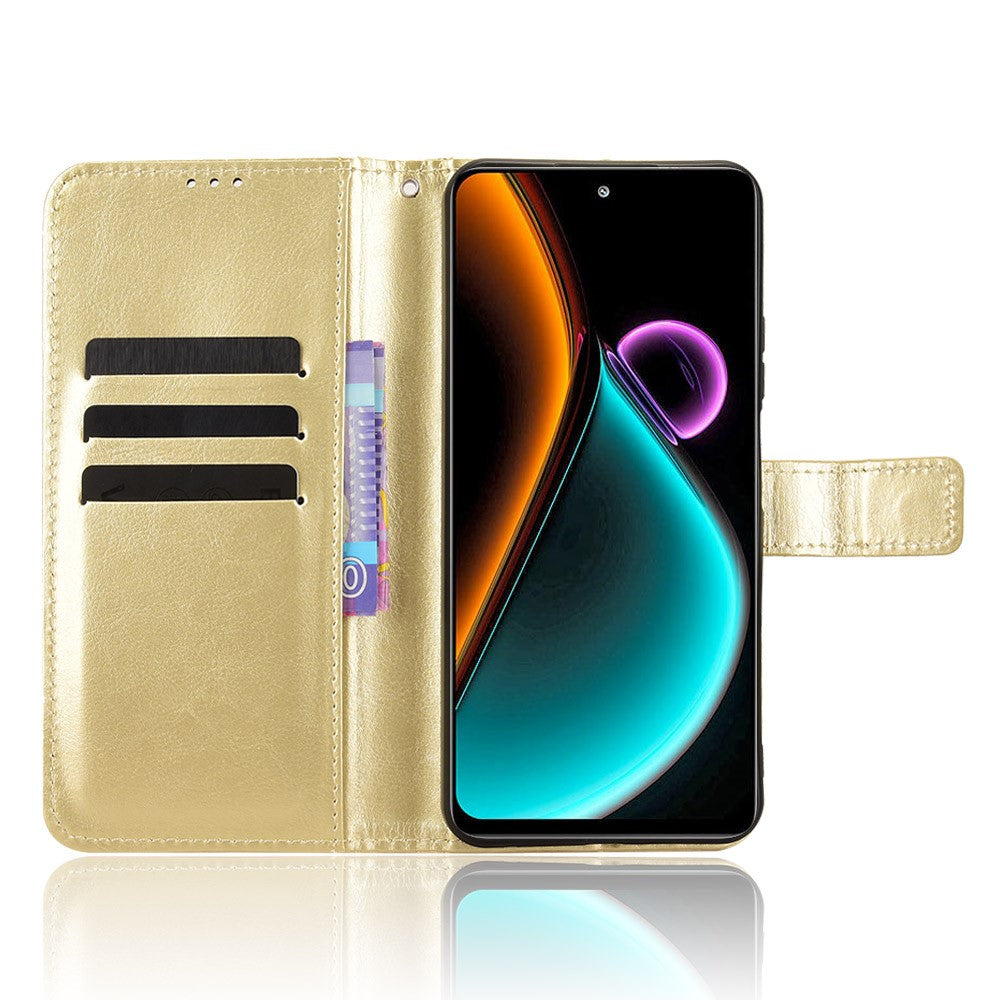 For Blackview Color 6 PU Leather Case with Strap Crazy Horse Texture Phone Wallet Cover