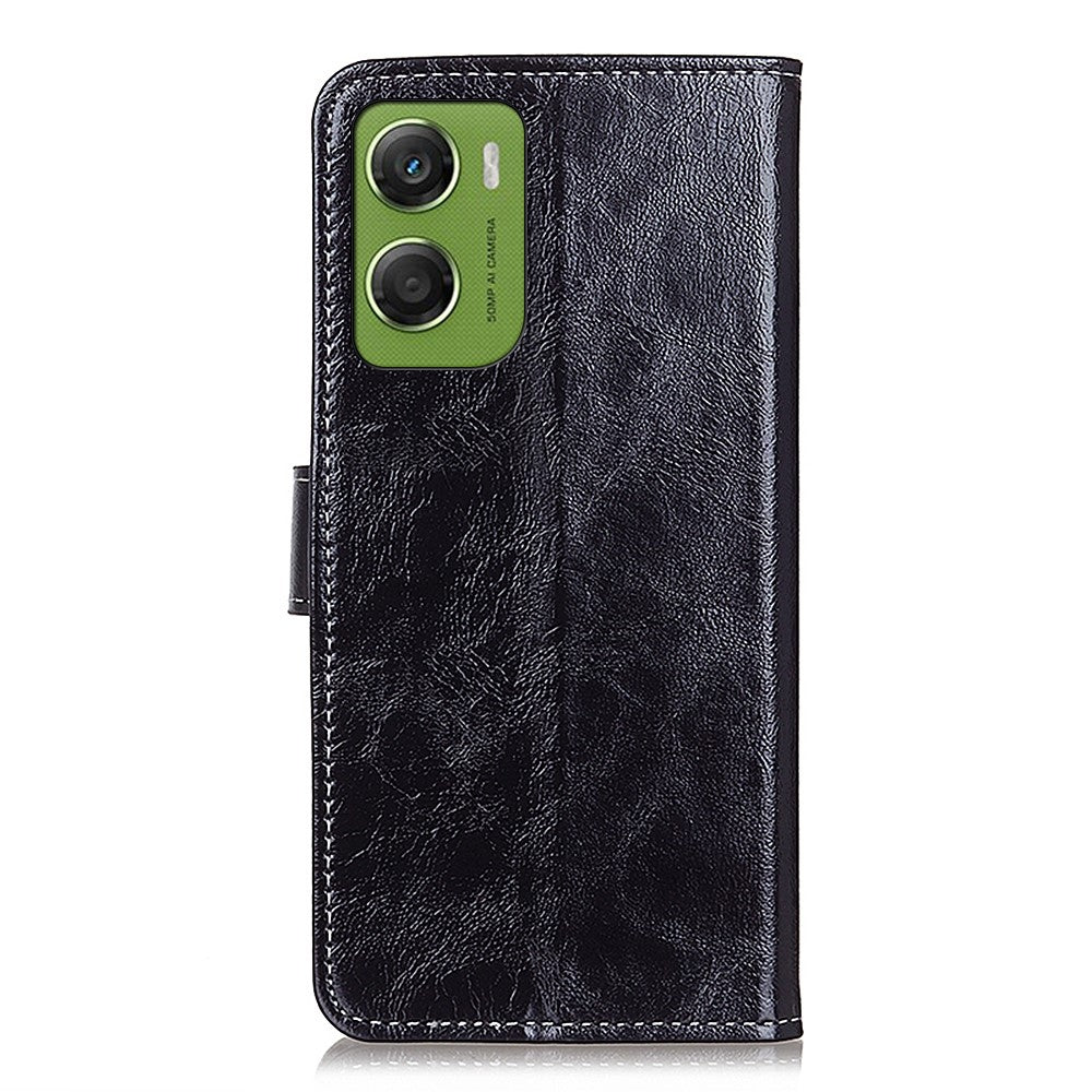 For Motorola Moto G06 4G Case Wallet Leather Phone Cover Crazy Horse Texture
