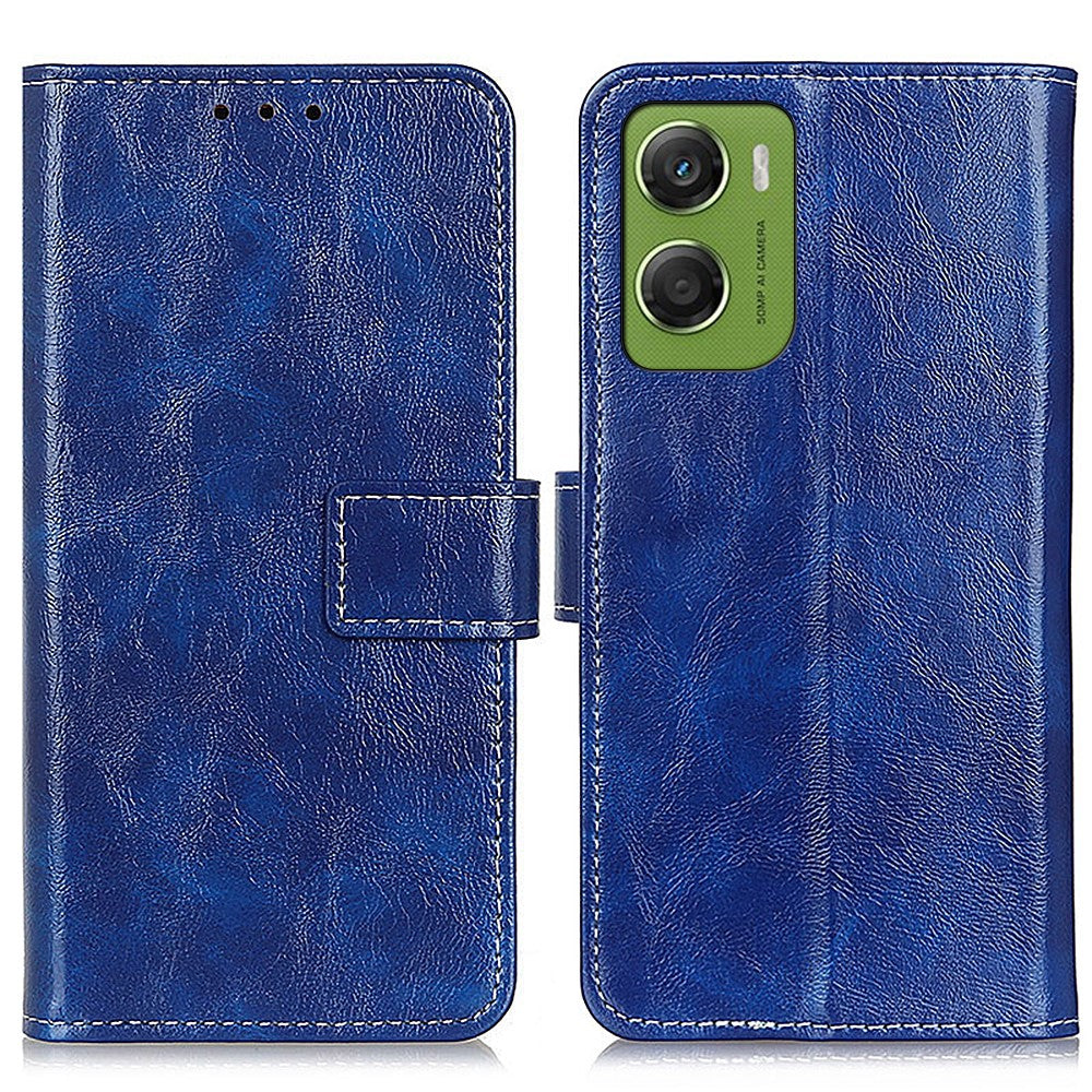 For Motorola Moto G06 4G Case Wallet Leather Phone Cover Crazy Horse Texture