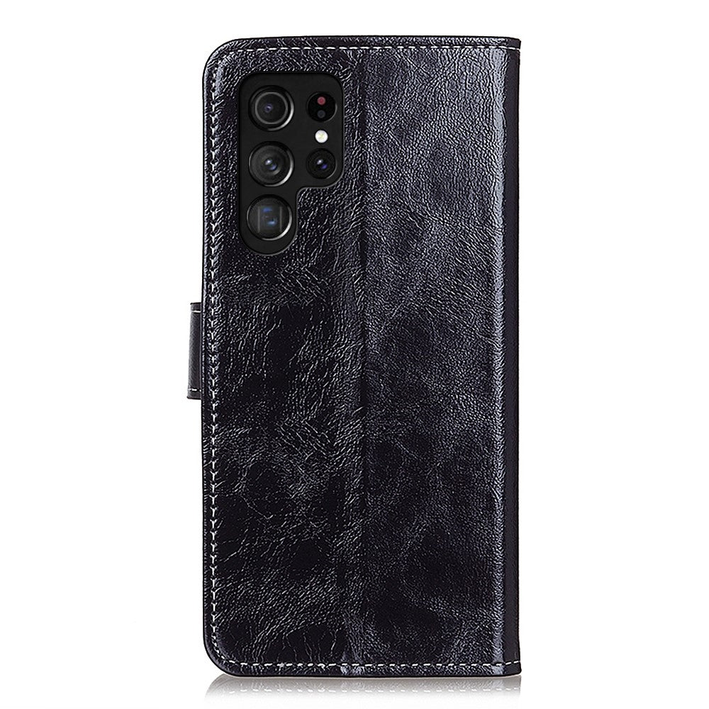 For Samsung Galaxy S26 Ultra Case Wallet Leather Phone Cover Crazy Horse Texture