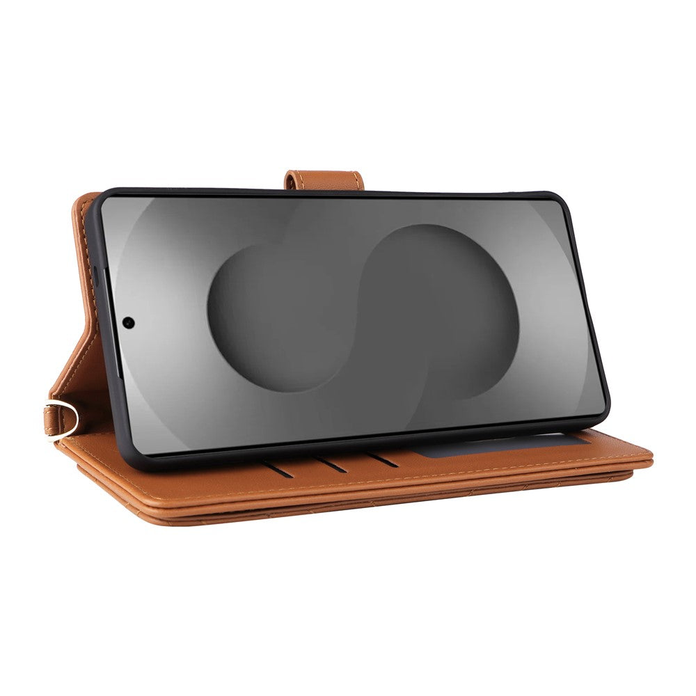 For Samsung Galaxy S26 Ultra Case with Shoulder / Wrist Strap Leather Phone Cover Stand Wallet