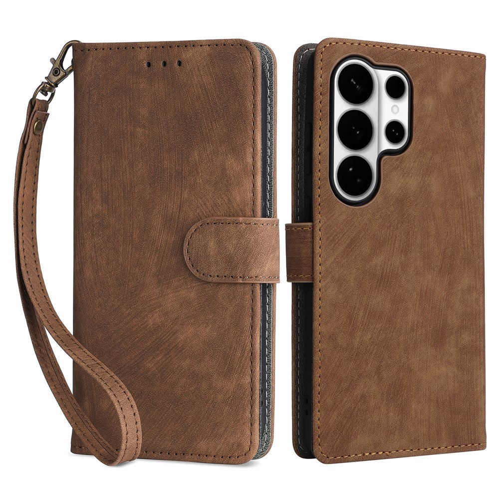 For Samsung Galaxy S26 Ultra Case Wallet RFID Blocking PU Leather Phone Cover Stand with Strap