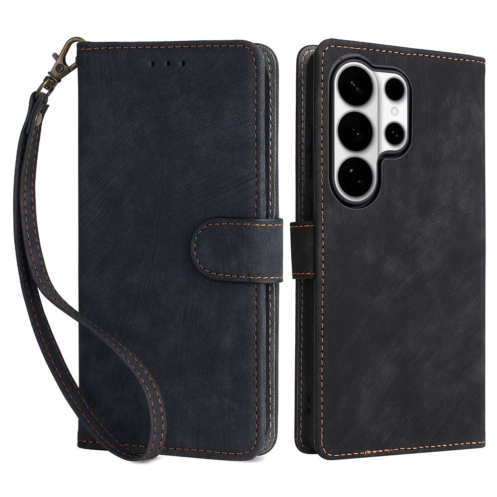 For Samsung Galaxy S26 Ultra Case Wallet RFID Blocking PU Leather Phone Cover Stand with Strap