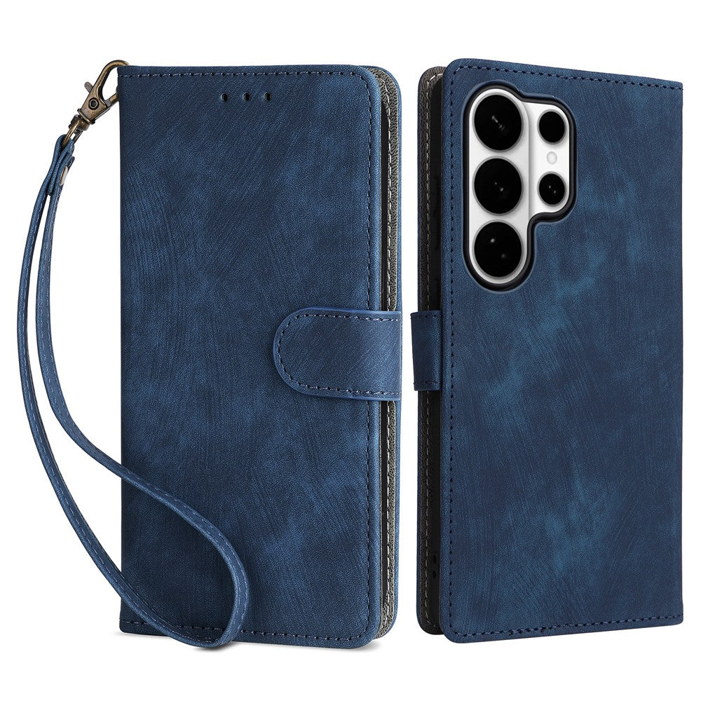 For Samsung Galaxy S26 Ultra Case Wallet RFID Blocking PU Leather Phone Cover Stand with Strap