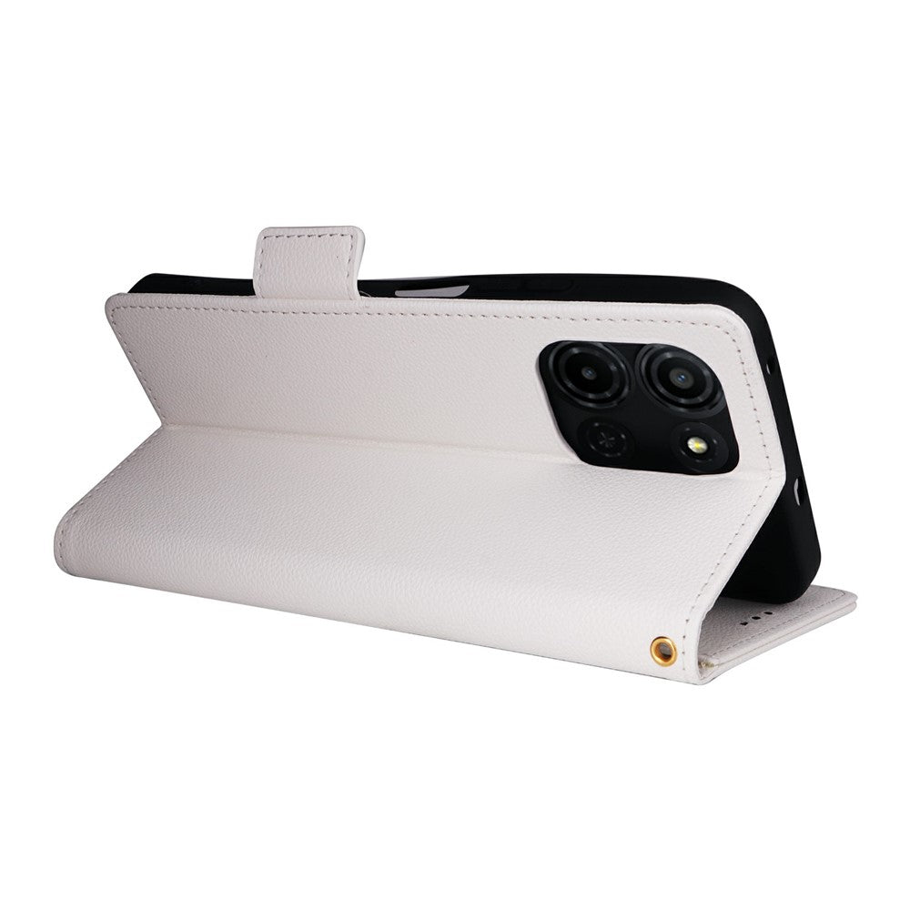 For TCL K33 5G / K32 5G Case Litchi Texture Wallet Leather Phone Cover with Wrist Strap