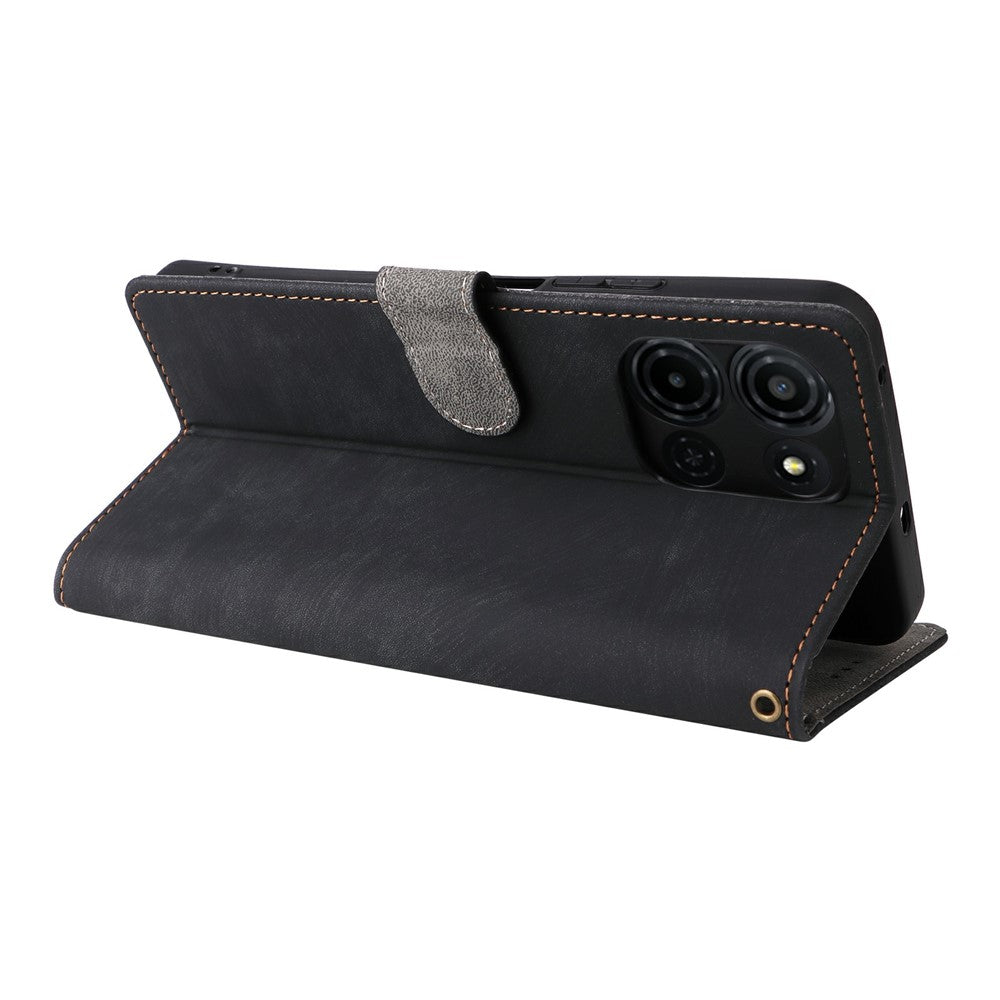 For TCL K33 5G / K32 5G Case Wallet RFID Blocking PU Leather Phone Cover Stand with Strap