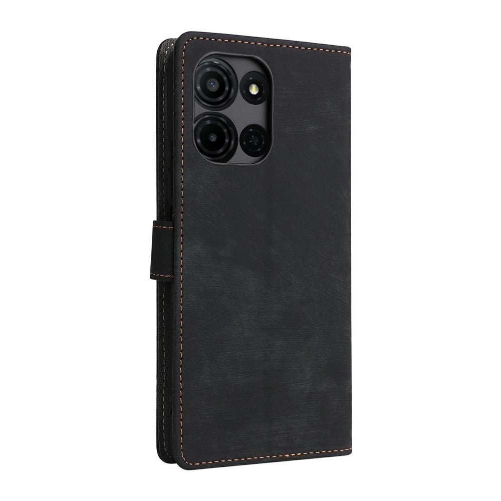 For TCL K33 5G / K32 5G Case Wallet RFID Blocking PU Leather Phone Cover Stand with Strap