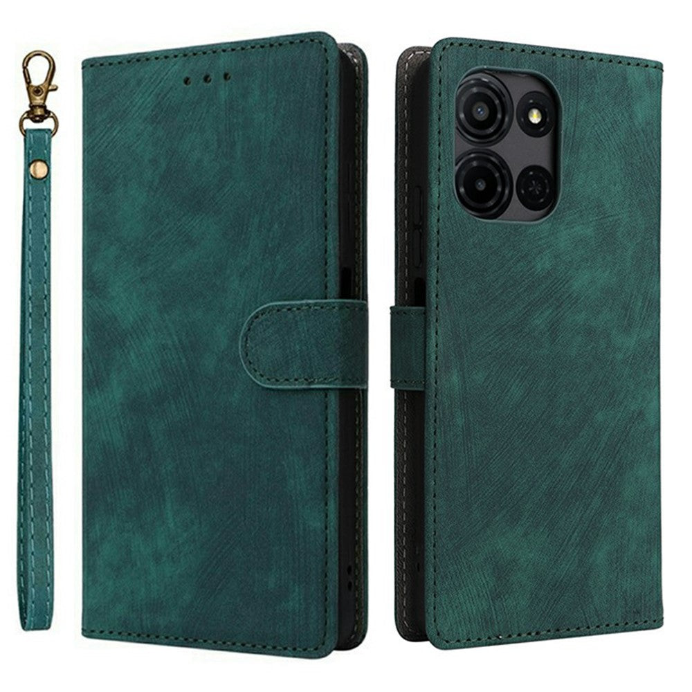 For TCL K33 5G / K32 5G Case Wallet RFID Blocking PU Leather Phone Cover Stand with Strap