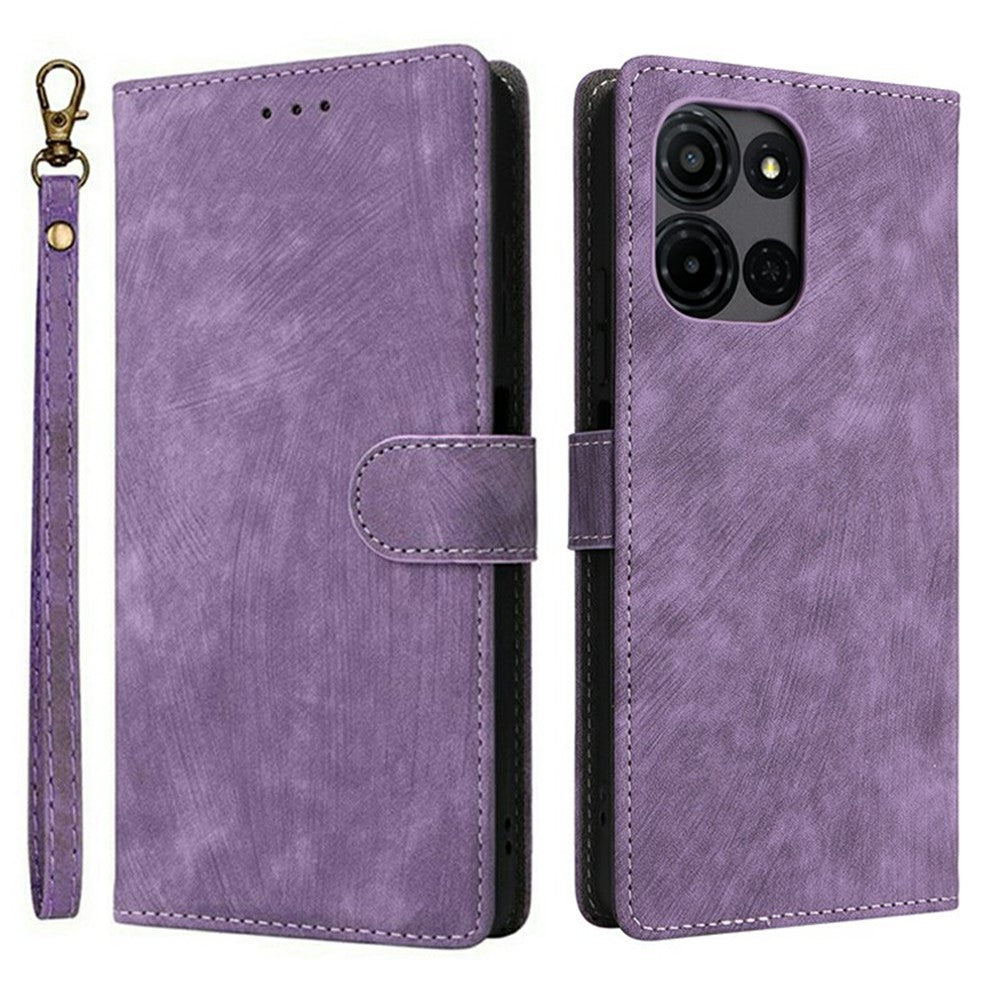 For TCL K33 5G / K32 5G Case Wallet RFID Blocking PU Leather Phone Cover Stand with Strap