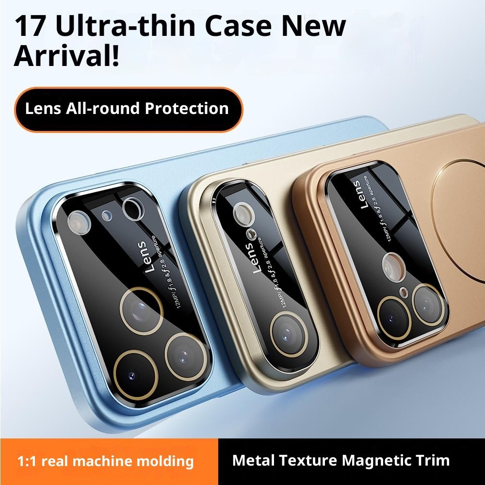 For iPhone 17 Pro Max Case Rubberized Skin Touch Magnetic PC Phone Cover Compatible with MagSafe