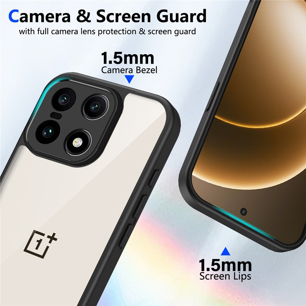 For OnePlus 15 5G Case Matte Skin Touch Clear PC + TPU Shockproof Phone Back Cover