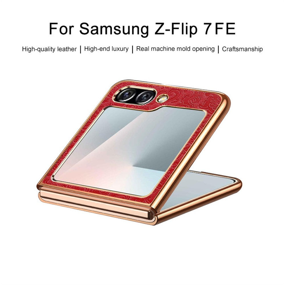 For Samsung Galaxy Z Flip7 FE 5G / Flip6 5G Case Loong Pattern Electroplated PC Folding Phone Cover