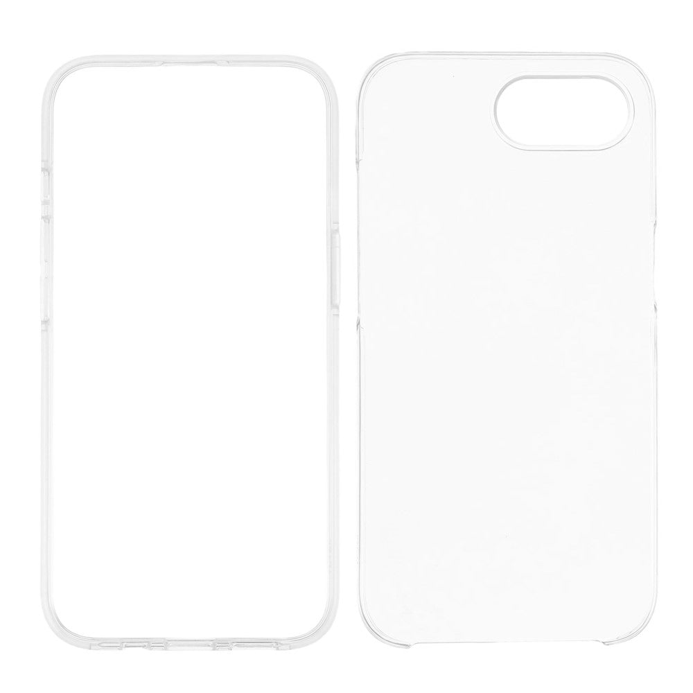 For iPhone 16e Phone Case TPU Frame Clear Acrylic Back Cover with PET Film
