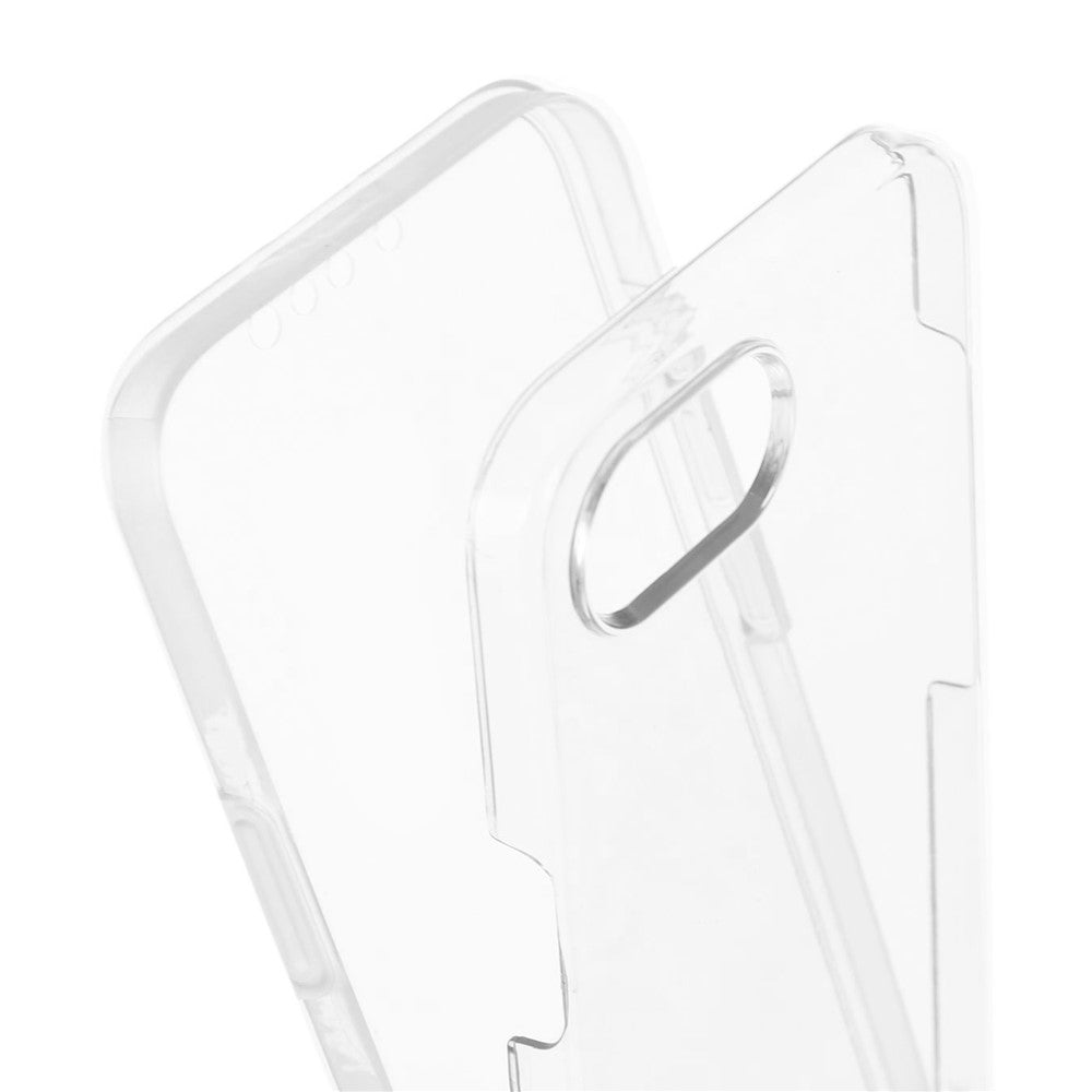 Coque pour iPhone 16e avec cadre en TPU, dos en acrylique transparent et film PET